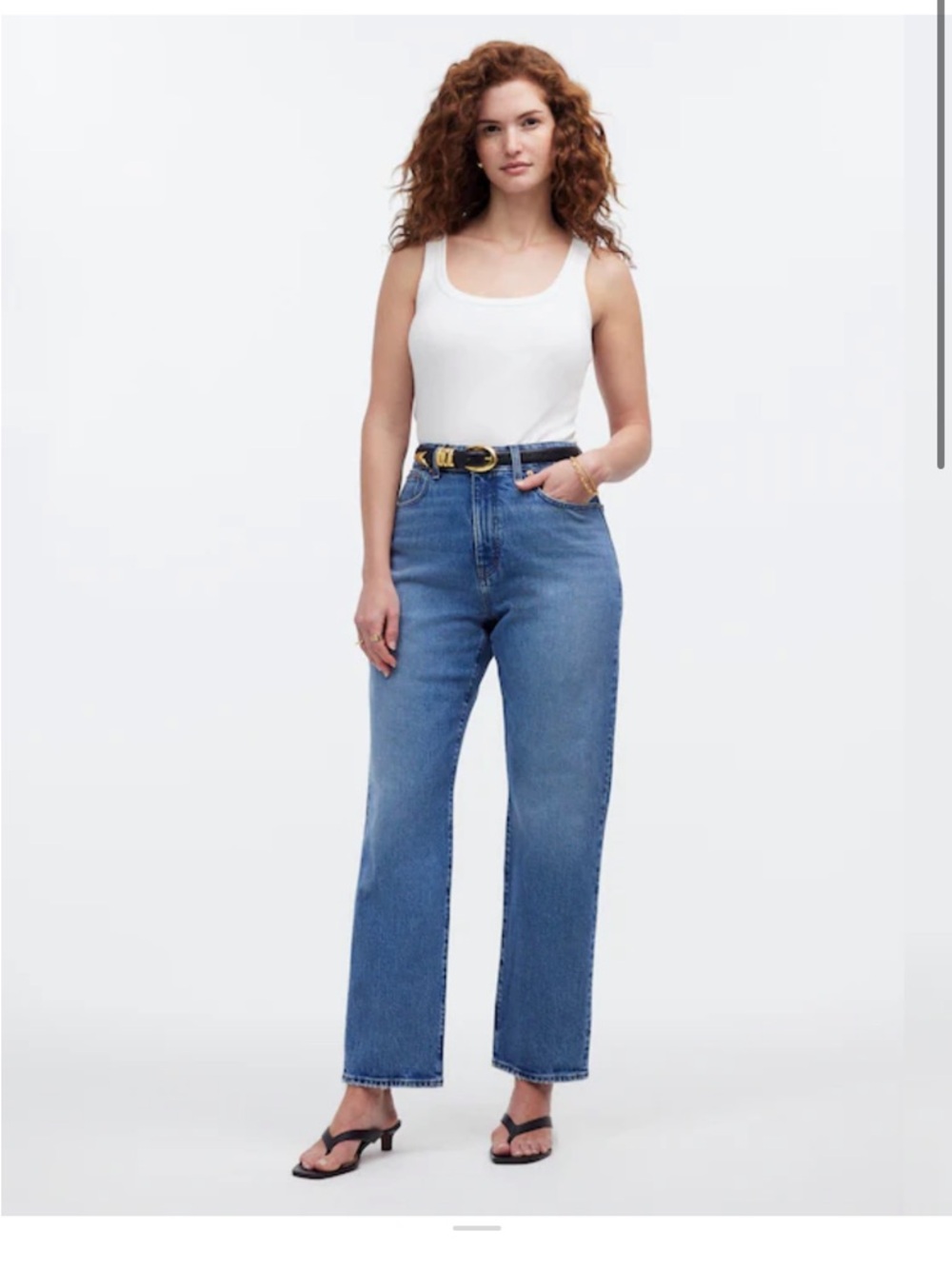 Madewell The Curvy '90s Straight Crop Jean in Hazeldell Wash